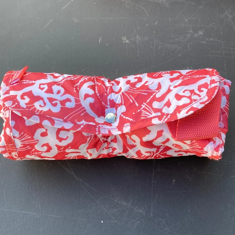 California innovations Insulated Pink and White Market Tote Bag Foldable - Picture 2 of 7